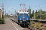 Am 28.07.2026 schob 110 448-8 ihren RE44 aus dem Bahnhof Oberhausen Hbf nach Bottrop.