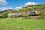 193 557  Our Daily Heroes  mit einem KLV-Zug bei Himmelstadt Richtung Würzburg, 18.09.2019
