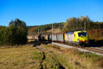 193 551 ATLU/TXL  Zwei Pole mit ernomer Zugkraft  mit einem H-Wagenzug bei Lehrberg Richtung Ansbach, 24.10.2021