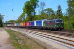 ELL/TX Logistik Siemens Vectron 193 265-6 mit KLV Zug in Kahl am Main am 24.04.26 