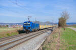 192 012 Northrail/TXL mit einem ARS Altmann Autotransportzug bei P�lling Richtung N�rnberg, 11.04.2022