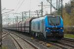 VPS 159 266-6 mit Erzzug in Hamburg Harburg, April 2026.
Ende des Bahsteiges fotografiert.