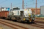 4185 101-7  Verkehrsgemeinschaft Landkreis Osnabrück  Nexrail DE18 mit Güterzug in Hilden, März 2026.