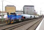 MaK G 1206 BB mit Kesselzug in D�sseldorf Rath, Dezember 2012.