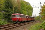 VEB 796 784-7,796 785-4,998 271-1 und 998 863-5 Schienenbus fuhr von Bochum Dahlhausen zur�ck nach Gerolstei in Essen Horst, April 2014.
