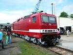 ehemalige DR 243 243, fotografiert am 14.05.2017 beim Tag der der offenen Tür im Bahnbetriebswerk Nossen