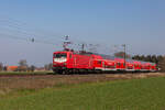 Ersatzverkehr im Expresskreuz Bremen/Niedersachen auf der Strecke Bremerhaven-Bremen-Osnabrück. 112-006-2 nach Osnabrück bei Diepholz/Drebber. 22.3.26