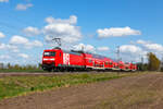 Regio Ersatzverkehr im Expresskreuz Bremen/Niedersachsen. 145 039-4 s�dlich von Twistringen nach Osnabr�ck. 26.4.26