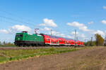 Regio Ersatzverkehr im Expresskreuz Bremen/Niedersachsen. 145 041-0 s�dlich von Twistringen nach Osnabr�ck. 26.4.26
