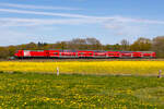 145 047-7 als RE 9 im Ersatzverkehr Expresskreuz Bremen/Niedersachsen bei Twistringen nach Osnabr�ck. 26.4.26