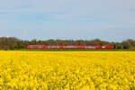 145 047-7 als RE 9 im Ersatzverkehr Expresskreuz Bremen/Niedersachsen bei Gessel nach Bremen. 26.4.26