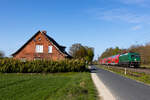 145 041-0 von WFL als Ersatzverkehr im Expresskreuz Bremen/Niedersachen in Barrien nach Osnabrück.
