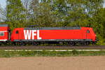 145 039-4 am RE 9 der WFL im Ersatzverkehr Expresskreuz Bremen/Niedersachsen bei Syke nach Bremen am 28.4.26