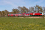 145 047-7 am RE 9 der WFL im Ersatzverkehr Expresskreuz Bremen/Niedersachsen bei Bramstedt nach Osnabr�ck am 28.4.26