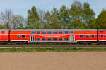 Regio Ersatzverkehr im Expresskreuz Bremen/Niedersachsen. WFL Doppelstockwagen. Syke 28.4.26