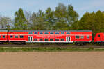 Regio Ersatzverkehr im Expresskreuz Bremen/Niedersachsen. WFL Doppelstockwagen. Syke 28.4.26