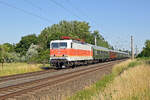 Mit dem  Reben-Express  von Hohen Neuendorf West nach �rzig rollte 143 597 der WFL am Morgen des 26.06.26 durch Greppin Richtung Bitterfeld.