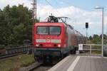 Am 05.08.2026 zog 114 031 ihren RE9 nach Osnabr�ck Hbf in den Bremerhavener Hauptbahnhof.