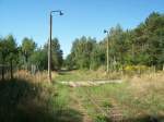 alter Bahnbergang ber die Industriebahn Eberswalde am Rohrleitungsbau Finow 31.08.2008