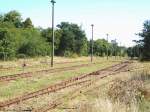 WST der Eberswalder Industriebahn am Mischfutterwerk Blickrichtung Eberswalde am 31.08.2008