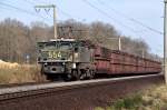 Lok 554 bei Kerpen/Buir in Richtung Tagebaugebiet Hambach (24.03.2012)