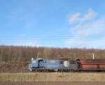 Seitenansicht der RWE Lok 509 in Allrath.

Allrath 06.02.2016