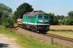 232 404 (V300 001) der Wismut in Hartha (Lumpzig) (23.07.2012)