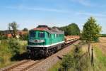 232 404 (V300 001) der Wismut bei Grobraunshain (23.07.2012)