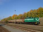 Die Wismut V60 bei der arbeit in der beladestelle bei Naundorf am 09.10.12.