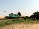 232 684 (V300 003) der Wismut mit G 66234 in Grobraunshain (25.07.2006)