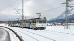 Bayrische Zugspitzbahn auf dem Rückwegnach Garmisch-Partenkirchen kurz vor Garmisch-Partenkirchen Hausberg