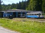 Betriebswerksttte der Zahnradbahn in Grainau.