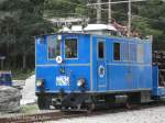 Bayrische Zugspitzbahn / Berglok 14 am 7.9.2011 im Bahnhof Eibsee
Inbetriebnahme 1930 / Achsfolge 1zzz1 / 3x 170 kW, die Motoren arbeiten unabhngig ber ein eigenes Getriebe auf jeweils ein Zahnrad / Geschwindigkeit: bergwrts, talwrts unterhalb Eibsee 13 km/k, talwrts oberhalb Eibsee 9 km/h / 27,7 t / LK 6300 mm / die Loks knnen nur auf Zahnstangenabschnitten eingesetzt werden /
