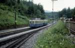 Bayerische Zugspitzbahn: Triebzug Bahnhof Grainau-Badersee am 26.