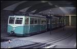 Zug der Drachenfelsbahn in der Talstation Königswinter am 20.6.1993.