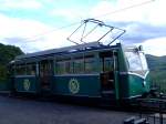 ET 3  der Drachenfelsbahn an der Bergstation Drachenfels (Knigswinter) am 19.08.2010. Der Elektrotriebwagen wurde 1957 von Rastatt/BBC (Fabr.-Nr. 6011) gebaut und hat eine Leistung von 175 KW. Die Spurweite betrgt 1000 mm, System Riggenbach.