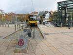 SSB 1001 als Linie 10 nach Degerloch, am 02.11.2021 am Marienplatz in Stuttgart.