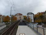 Blick von der Haltstelle am Marienplatz in Richtung Stuttgart-Degerloch, am 02.11.2021.