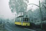 SSB ZB  Tw 103 (ME 1937) im Raureif (damals noch Rauhreif) unterhalb 'Haigst' unter der großen Birke am 31.12.1973