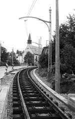 SSB Stuttgart__Zahnradbahn__Juli und August 1980 wurde die Bahntrasse für die neuen ZT4 Tw modernisiert.