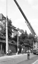 SSB Stuttgart__Zahnradbahn__Juli und August 1980 fuhr keine Zahnradbahn, die gesamte Trasse wurde für die neuen ZT4 Tw umgebaut.