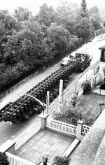 SSB Stuttgart__Zahnradbahn__Juli und August 1980 fuhr keine Zahnradbahn, die gesamte Trasse wurde für die neuen ZT4 Tw umgebaut.