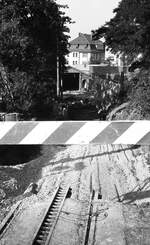 SSB Stuttgart__Zahnradbahn__Juli und August 1980 fuhr keine Zahnradbahn, die gesamte Trasse wurde für die neuen ZT4 Tw umgebaut.