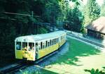 Wendelstein Zahnradbahn__Zug auf der Bergstrecke, rechts das Gleis zum Depot__16-08-1973
