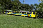 Wendelsteinbahn Zahnradbahn Beh 4/8 Prinzregent Luitpold etwas oberhalb des Bahnhof Brannenburg am 12.