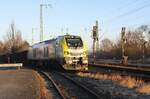Schiebt Zug in den Binnenhafen: 159 101-5 D-ITL mit Eans | Binnenhafen Anklam | März 2022