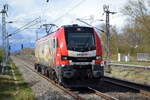 HSL Logistik GmbH, Hamburg [D] / LWC Lappwaldbahn Cargo GmbH, Braunschweig [D] mit  159 219  [NVR-Nummer: 90 80 2159 219-5 D-RCM] am 09.04.22 Durchfahrt Bf.