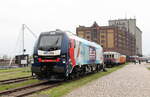 BELog 159 245  BELlatrix  am 06.05.2023 beim Familienfest der Magdeburger Eisenbahnfreunde im Wissenschaftshafen Magdeburg.