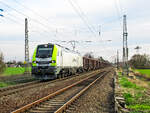 Am 26.03.2024 fuhr ITL/Captrain 159 106-4 mit Ea-Wagen durch Lübbenau Spreewald Richtung Berlin.