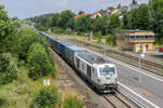 24.07.2021 - e.g.o.o. 248 007 zieht den Tchibozug durch Oberkotzau nach Bamberg/Bremen.